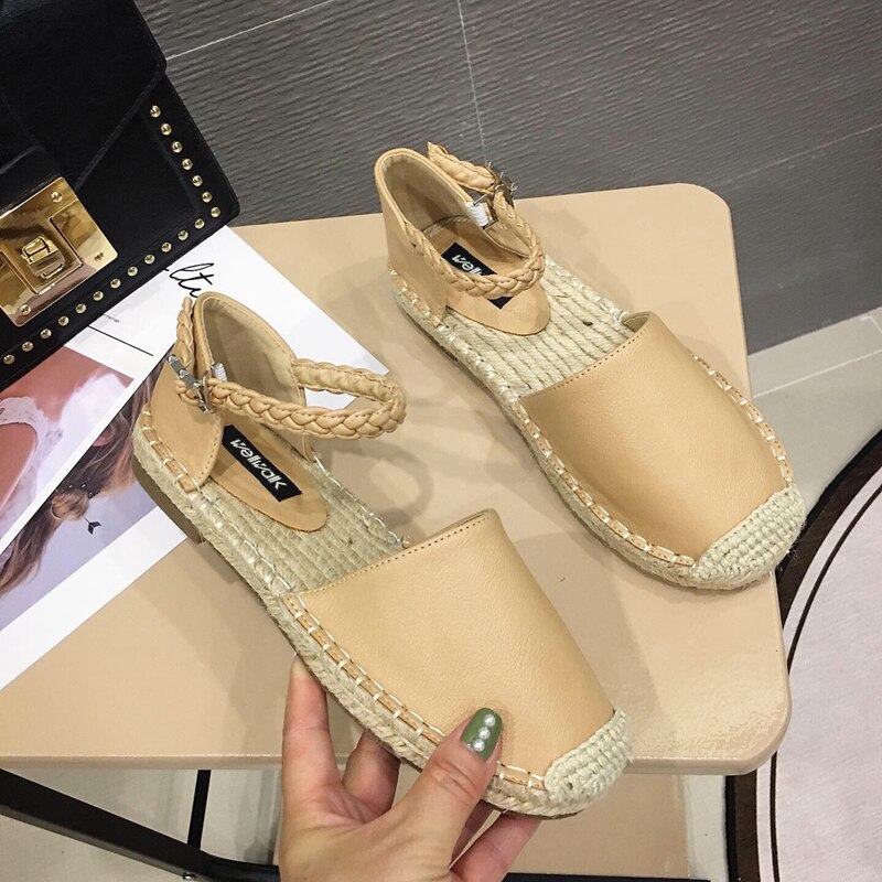 Alpargatas blancas Wellwalk, zapatos de mujer con de María, sandalias de mujer con correa al tobillo, mocasines casuales para mujer, sandalias femeninas