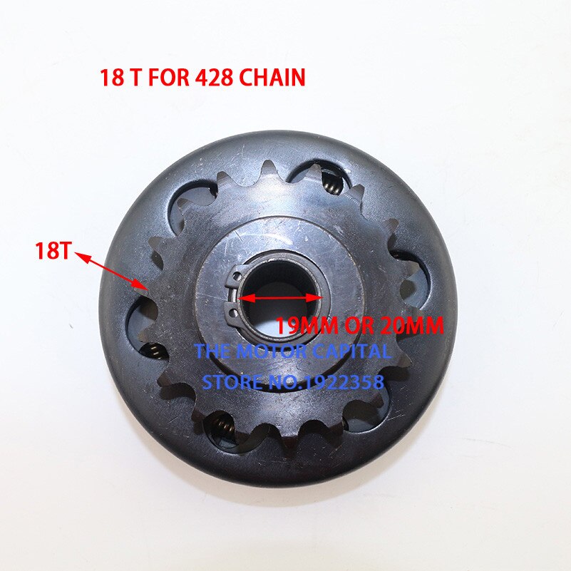 Embrague automático centrífugo para minibicicleta GO Kart, 10t, 11t, 12t, 13t, 18t, 16mm, 19mm, 20mm, 35 link, 420 link, 428