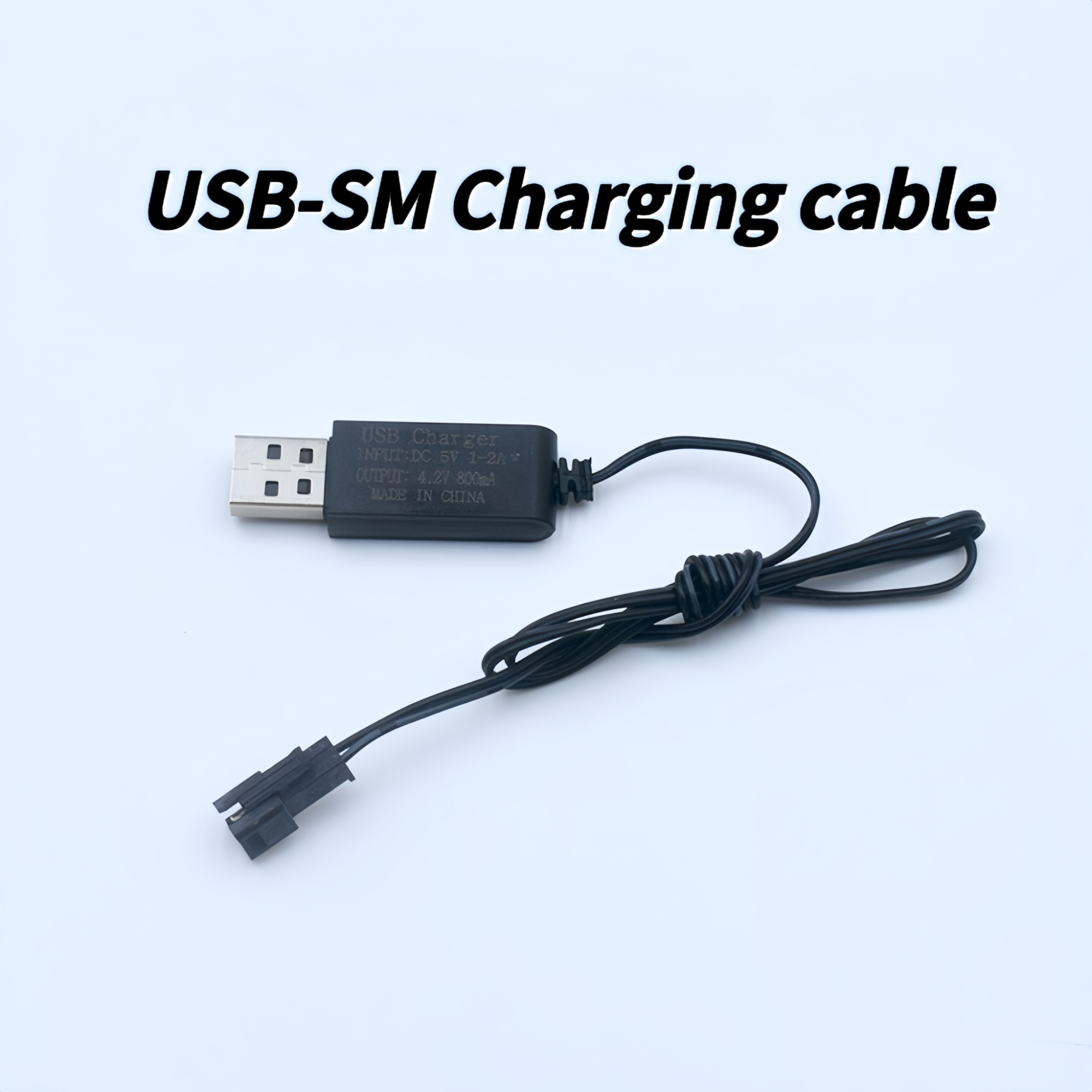 Batterie rechargeable 14500, 3.7V, 500mAh, avec prise SM, chargeur USB-SM pour contrôleur de jeu de jouets