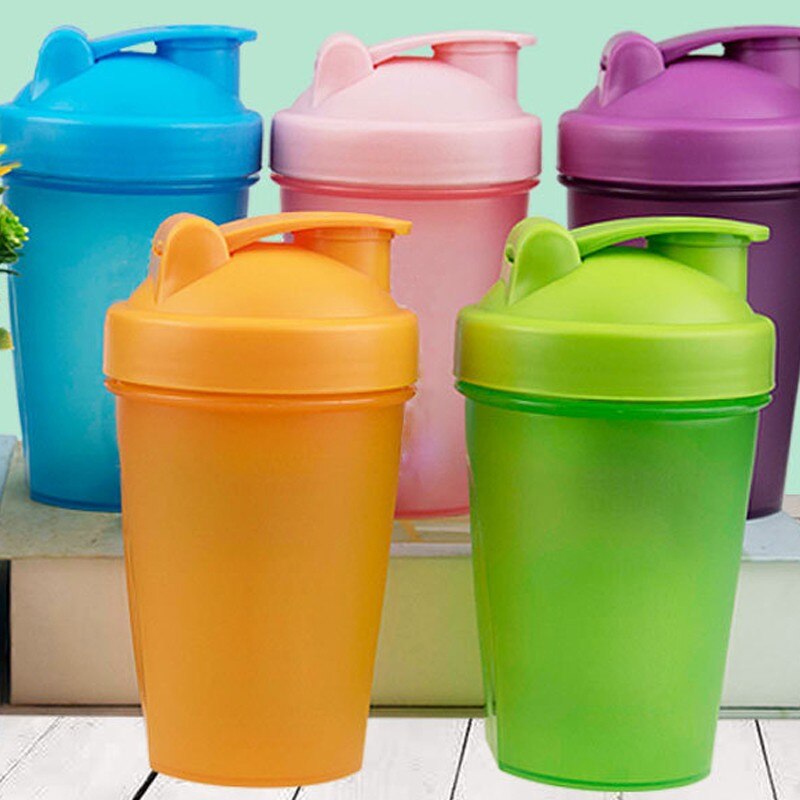 Sport Shaker Bottle 400ML Whey Protein Powder Mixing Bottle Sport Fitness Gym Shaker Outdoor Portable Plastic Drink Bottle