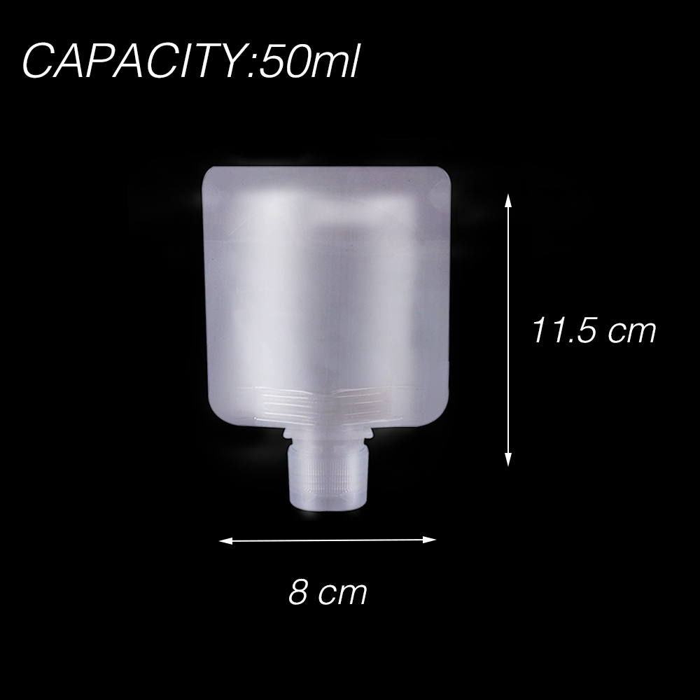 10Pcs Travel Hervulbare Clamshell Verpakking Zak, Lege Squeeze Plastic Stand Up Tuit Zakje Voor Lotion Shampoo Opslag Container: 50ml