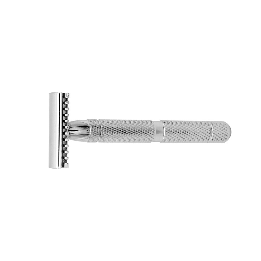 Rasoir de sécurité à Double tranchant en acier inoxydable pour hommes (modèle 1): Silver