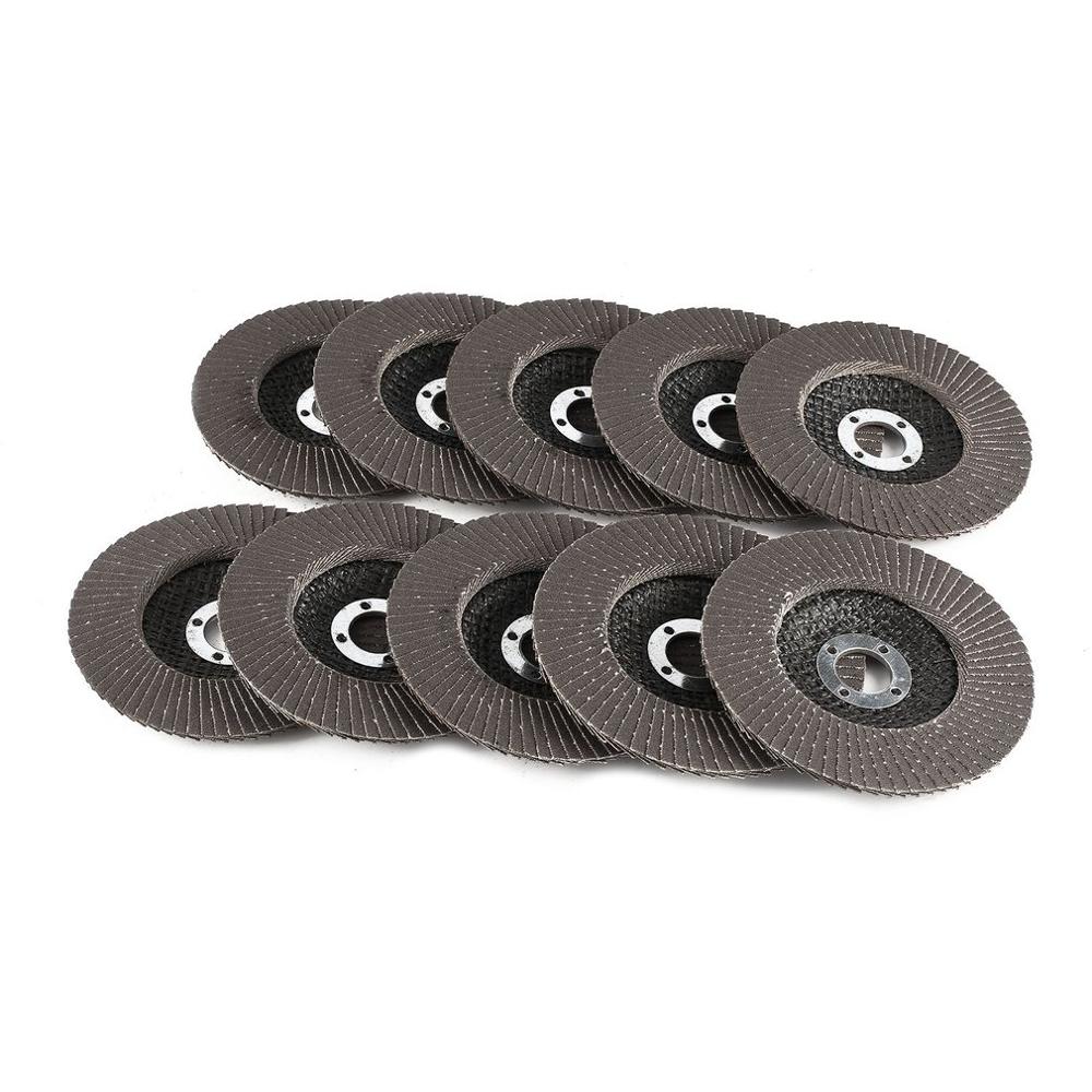 4" Louvre Blade 10PCS Net Cover 60# 80# 120# 18000rpm 80m/s Brown Corundum Abrasive for Grinding Descaling Polishing