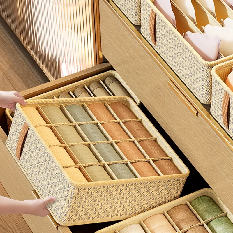 Förvaringslåda för underkläder, hopfällbar skåp för kläder, sovrumsstrumpor, byxor, lådor förvaringslåda