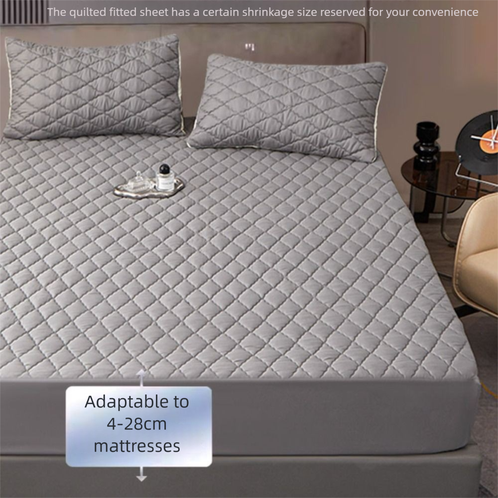 Surmatelas imperméable, housse de matelas, motif en treillis losange, anti-poussière, couvre-lit élastique et respirant pour chambre à coucher