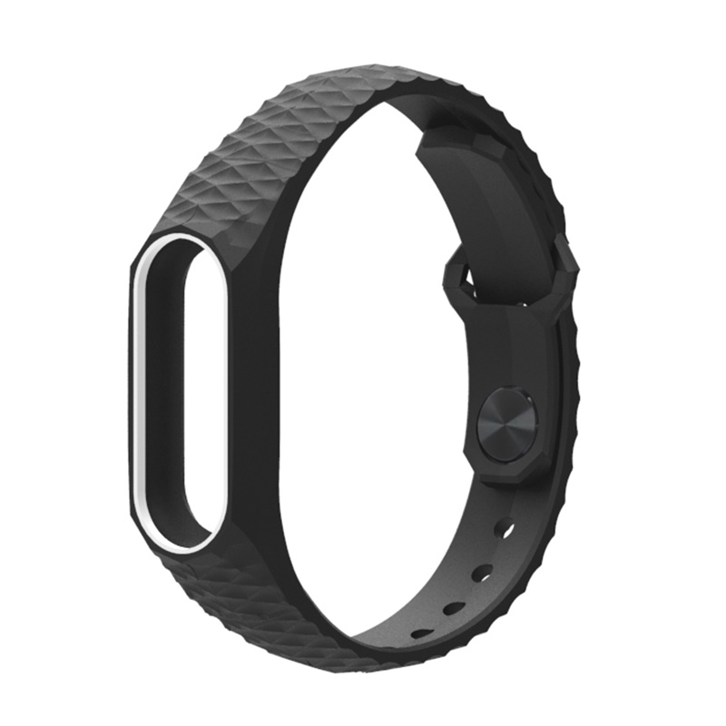 Mi banen mi band 2 band voor Xiao mi Mi band 2 band aurora Siliconen polsband Voor Mi Band 2 armband Vervanging Polsbandjes: black and white