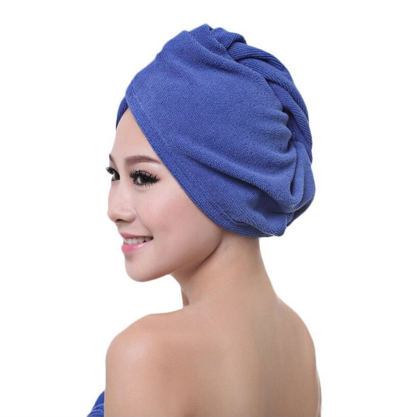 Super Absorbent Quick Dry Hair Towel/Microfiber Towel/Hair Towel Wrap for Women, / Turban For Drying Curly, Long & Thick Hair: Blue