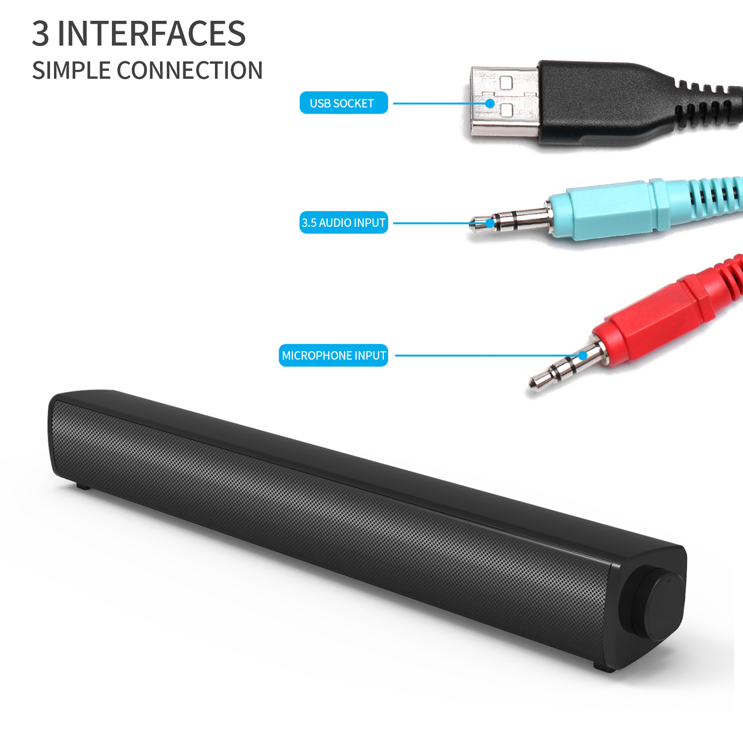 USB Wired Powerful Computer Speaker Stereo Subwoofer Bass speaker Surround Sound Box for PC Laptop phone Tablet MP3 MP4