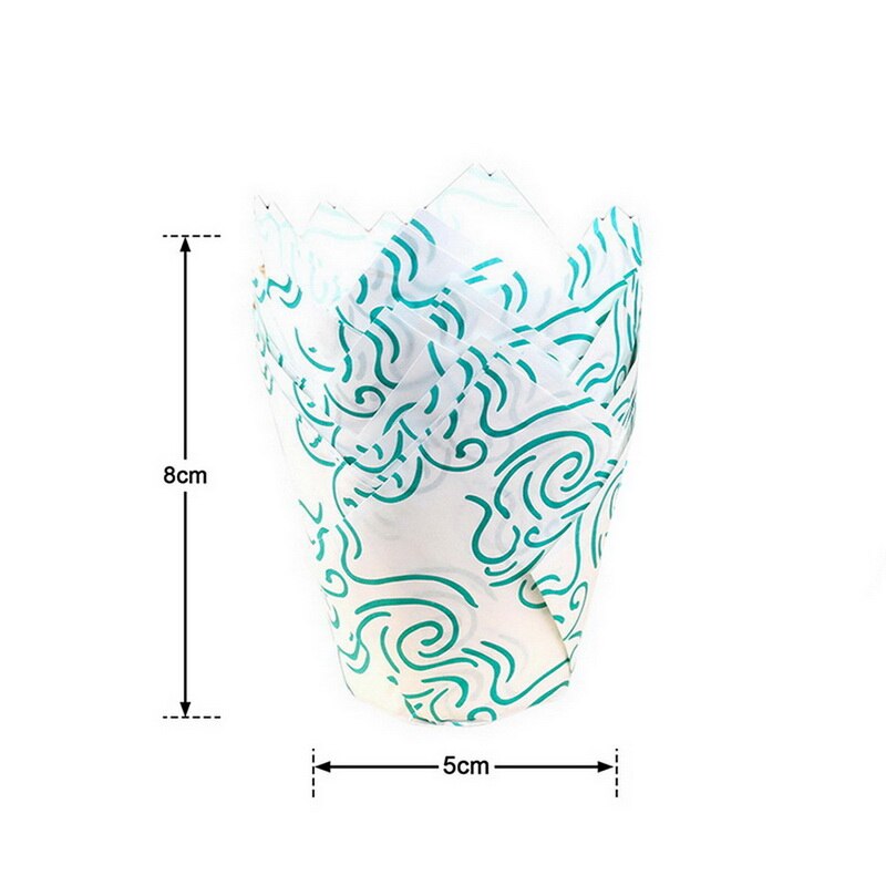 50Pcs Tulip Muffin Cupcake Paper Cups Oilproof Cupcake Liner Bakken Muffin Box Cup Cake Decorating Tool Muffin Wrap Gevallen: Type 03