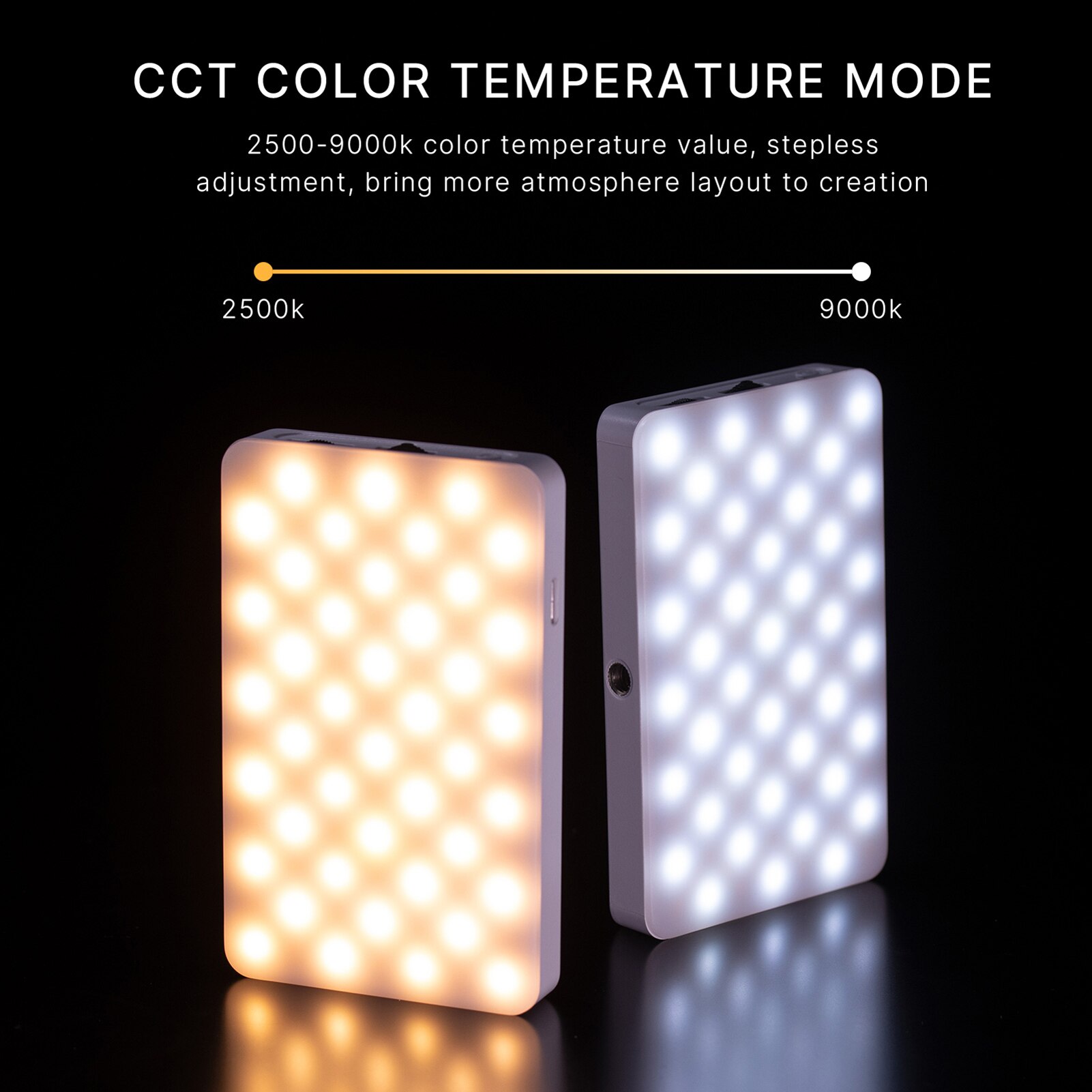 Ulanzi VL120 RGB Compact Video Light with Display Screen Diffuser Mini Camera RGB Light Smartphone Selfie Lighting 3100mAh