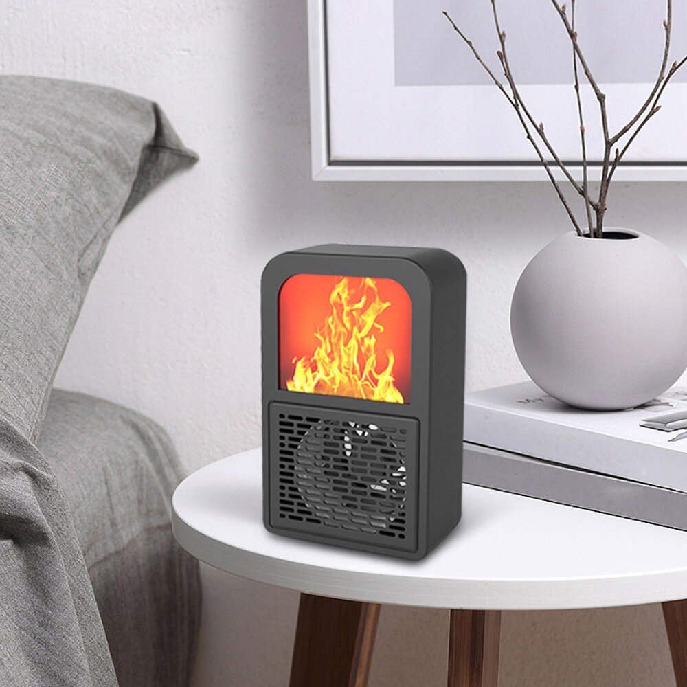 400W radiateur électrique ventilateur chauffage 3D flamme Air souffleur Portable chauffage main plus pour maison bureau ventilateur chauffage à faible bruit