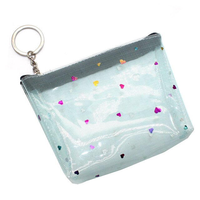 transparent Frauen Karte fallen Visitenkarte Halfter Männer Kreditkarte Tasche Ich würde Karte Mini Brieftasche Mädchen Geldbörse: Blau