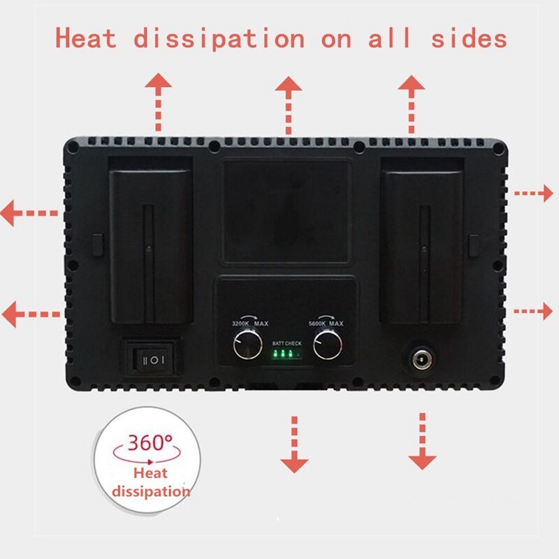 Photography 600 LED Beads Video Light Lamp Panel 3300K-5600K 40W 3600LM Dimmable for Camera Video DV Camcorder