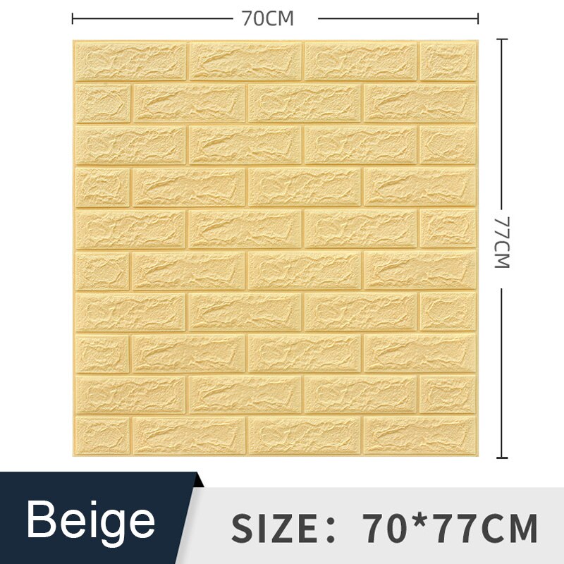 1PCS Self Adhesive Foam Wallpaper Waterproof 3D Brick Wall Panel Living Room Brick Stickers Bedroom Kid Brick Papers Home Decor