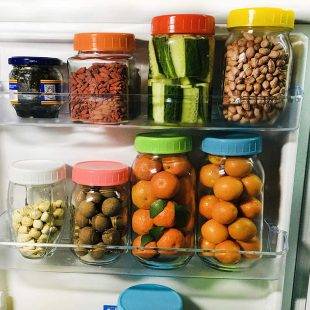 10pcs Wide Mouth Canning Replacement Parts Mason Jar Lids Leak Proof Storage Caps Kitchen PP Glass Bottles Reusable Anti Scratch