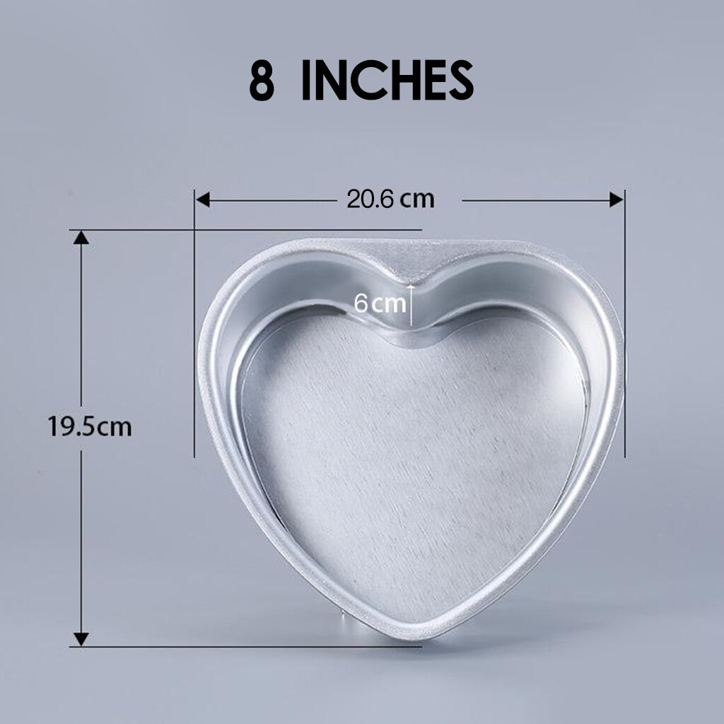 W kształcie serca w kształcie serca gęste aluminium ze stopu tort czekoladowy patelnia DIY forma robić pieczenia narzędzie 8 cal