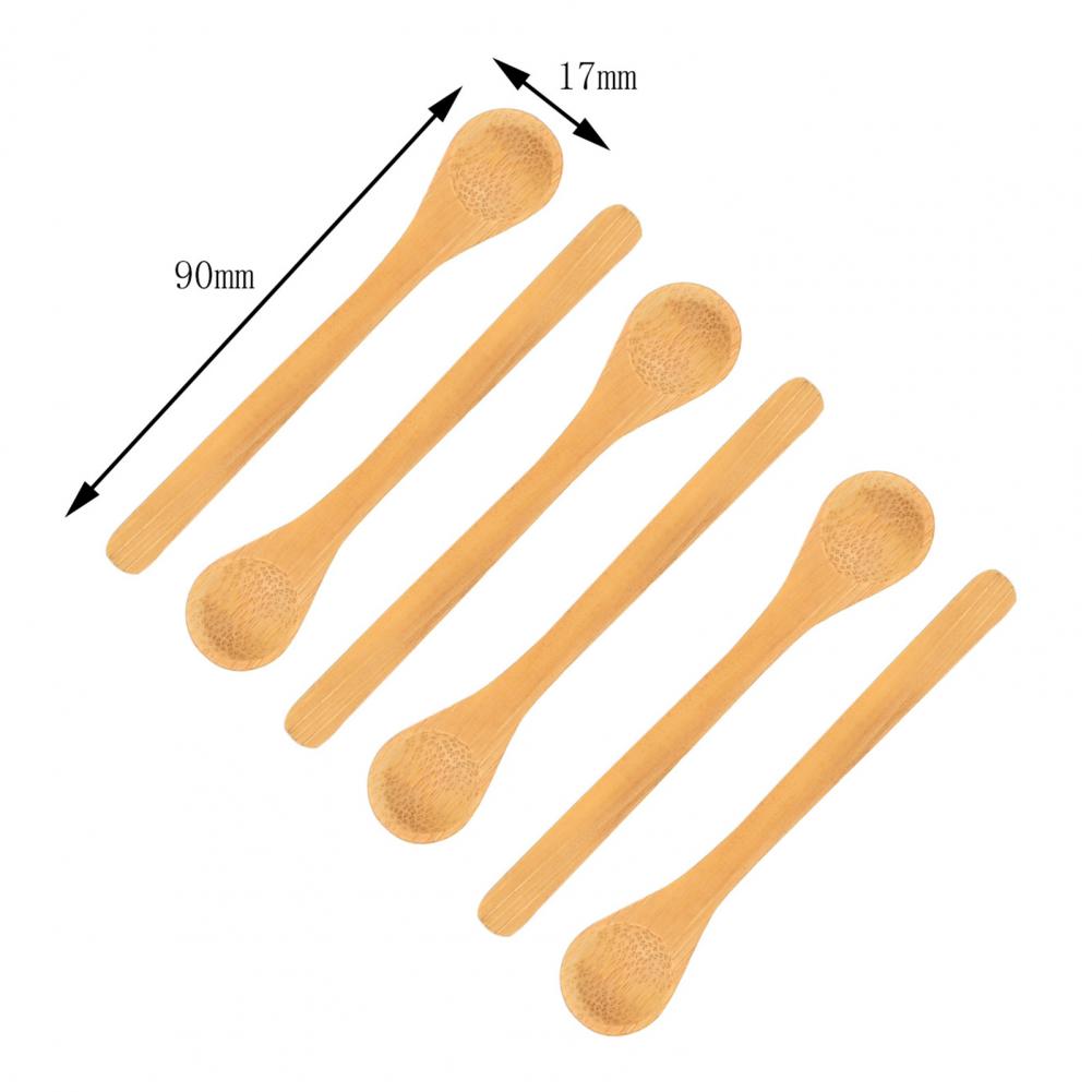 6 Stks/set Houten Lange Handvat Mini Kinderen Thuis Servies Honing Geneeskunde Lepel Melk Honing Soep Lepel Keuken Accessoires