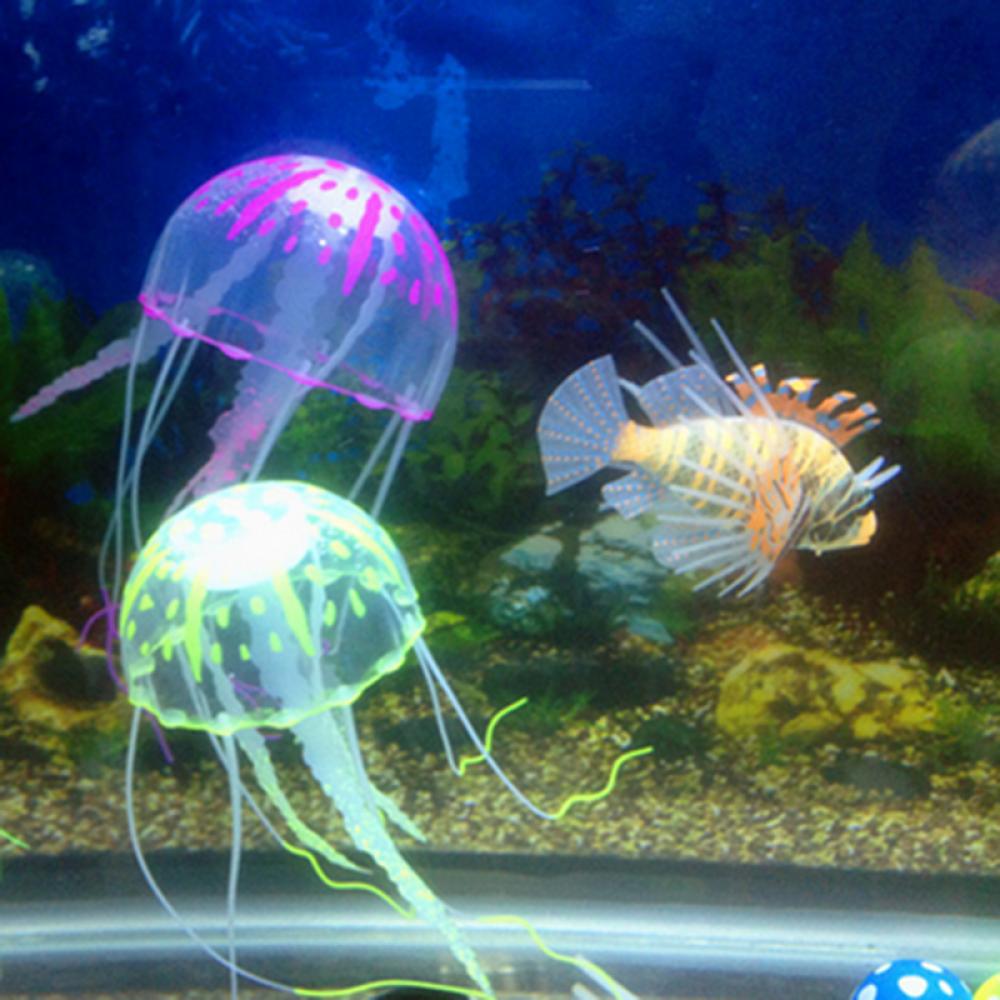 Neue Glowing-effekt Künstliche Quallen Aquarium Dekoration Aquarium Unterwasser Live Anlage Leucht Ornament