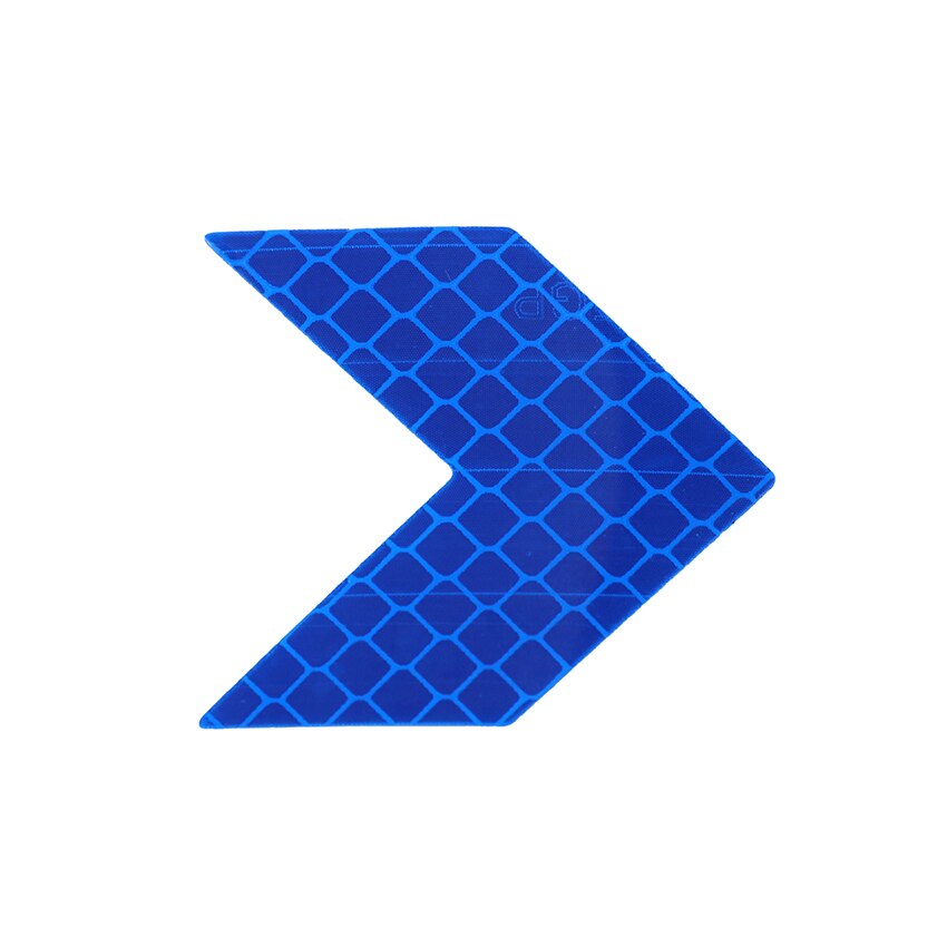 10PCS/Set Car Reflective Arrow Sign Tape Warning Safety Sticker For Car Bumper Trunk Reflector Hazard Tape Car Styling Sticker: Blue