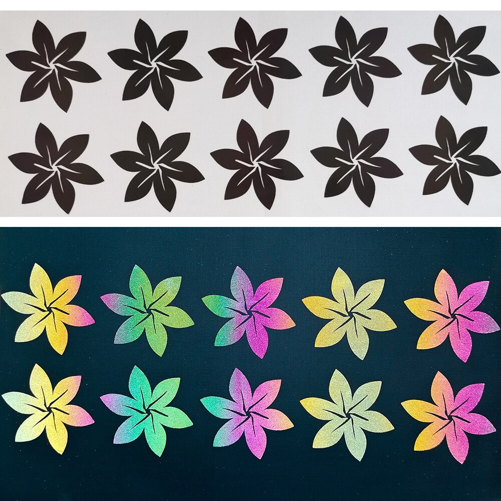 Rainbow Reflective Vinyl HTV Iron on Sheet Stickers For Clothing Fabric Tape Heat transfer Vinyl Film DIY