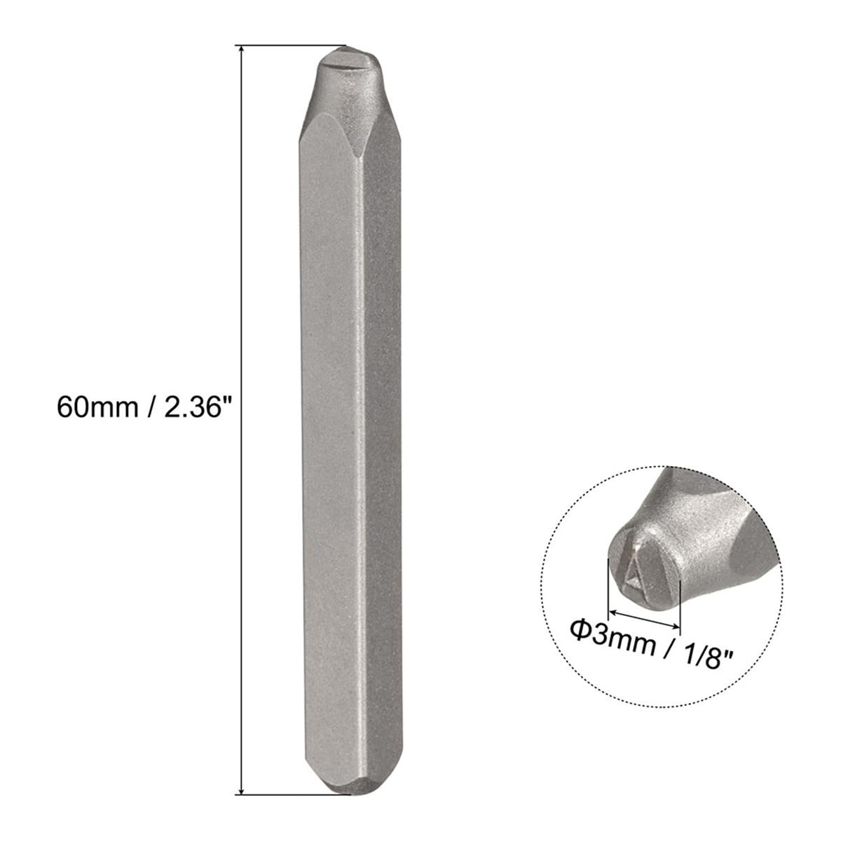 A04R-36Pcs 1/8IN (3mm) Number and Lower Case Letter Stamp Set, A-Z, & 0-9 Punch Press Tool for Metal Plastic Wood Leather