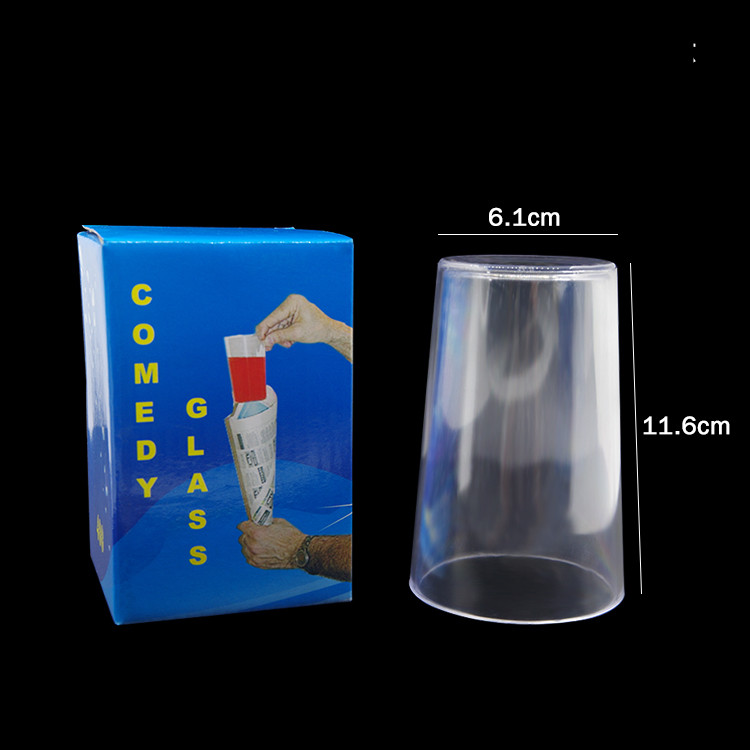 Komödie Glas In Papier Kegel-Magie Tricks Comedy Bühne Gimmick Zubehör Mentalismus Lustige Illusion Magie Requisiten