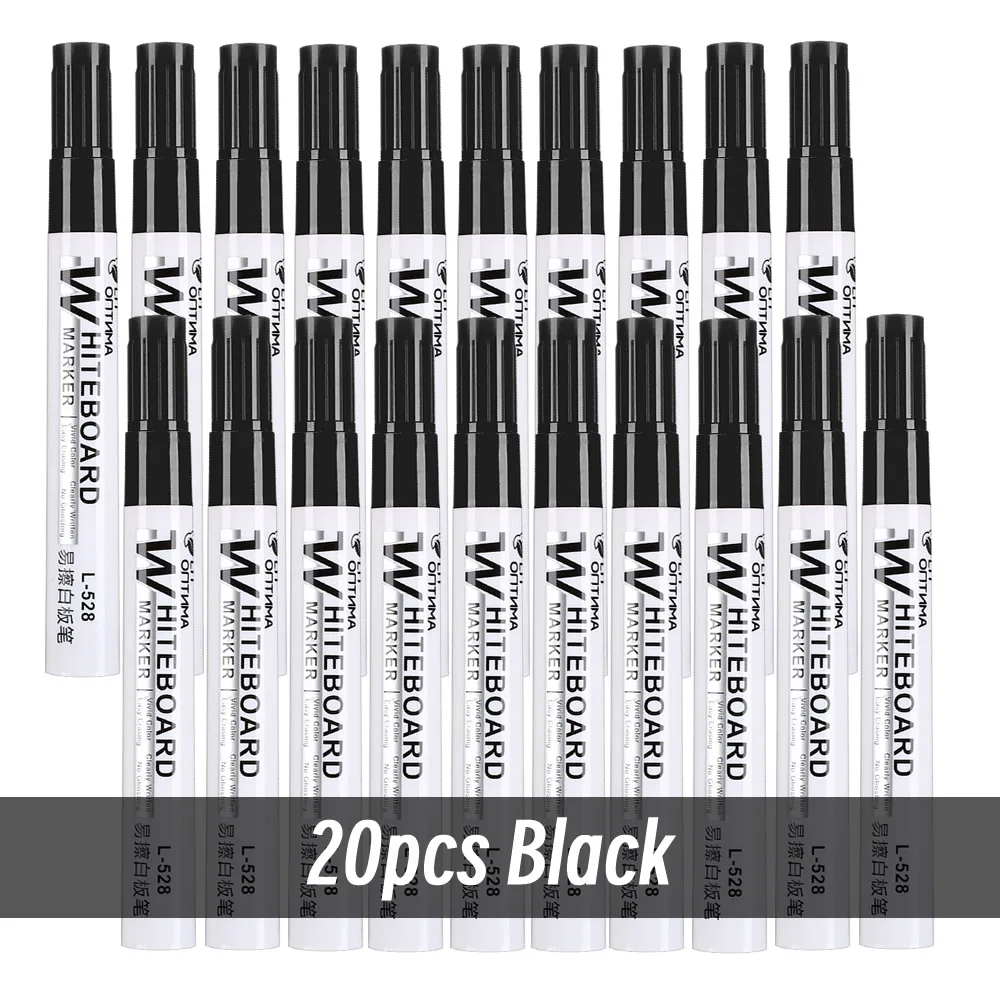 1/20 Stuks Uitwisbare Whiteboard Marker Pen Schoolbord Marker Onderwijs Krijt Voor Glas Keramiek Kantoor School Art Marker briefpapier: Licht Geel