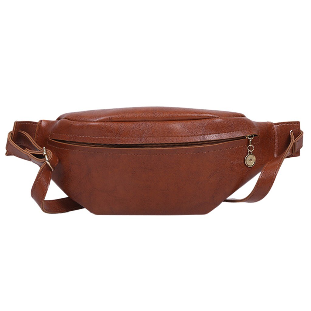 Di medie Dimensioni Sacchetto del Messaggero di Cuoio Delle Donne di Marca di Lusso Unisex Grande Capacità Sacchetto Della Vita Per Le Donne Crossbody Borsa Borsa Borsa Petto G3: Brown