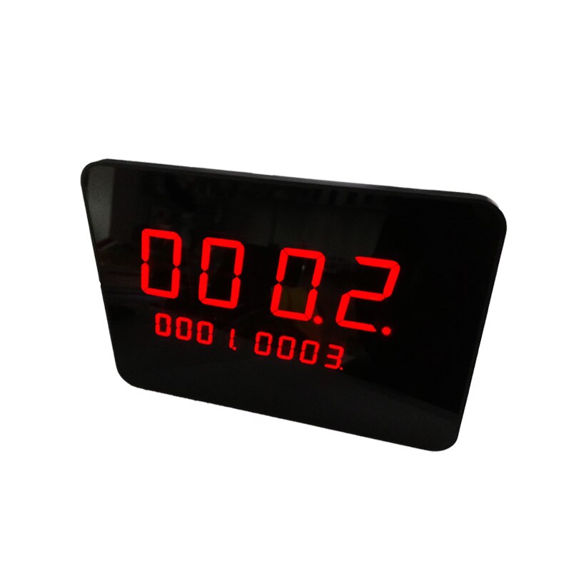 Electronic number display system wireless receiver calling device 7 segment screen 4-digit for restaurant K-2000C: black