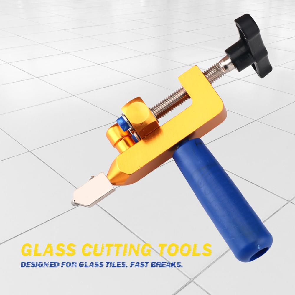 Roller Glass Cutter Ceramic Tile Opener Breaker Multi-functional Labor-saving Glass Cutting Tools with Spare Cutter Heads