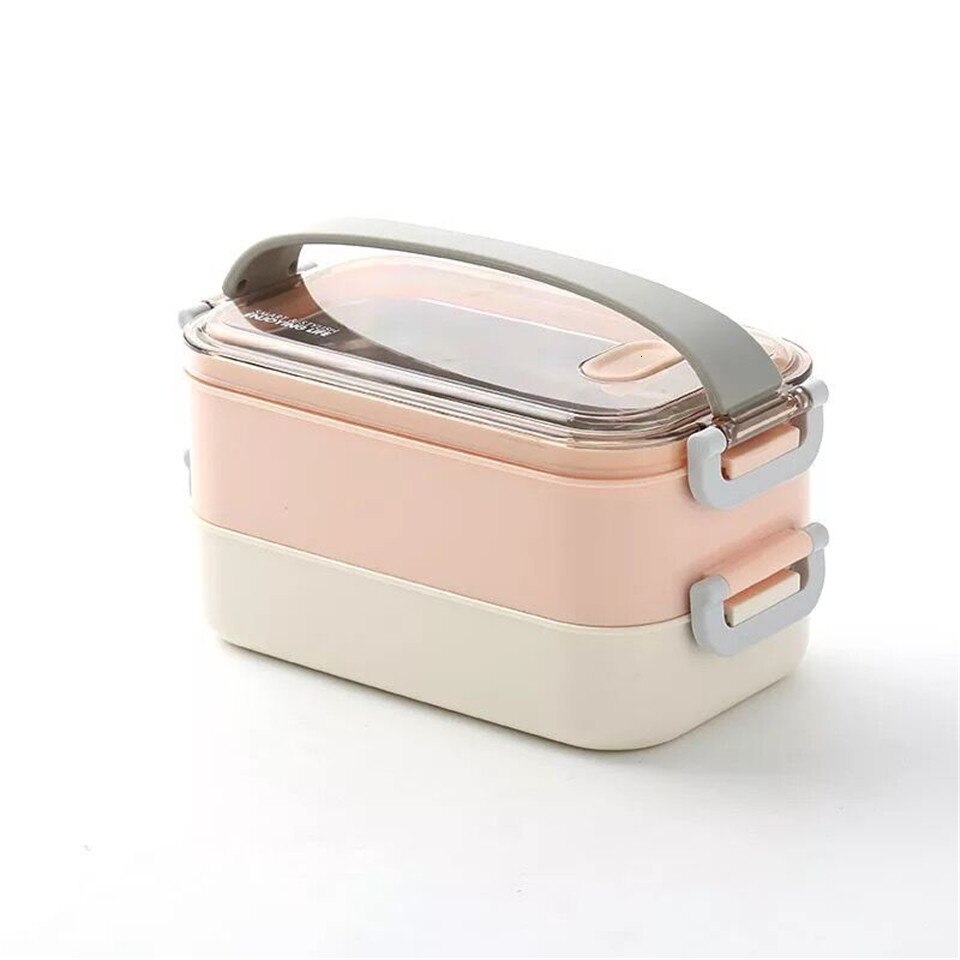 Portable Stainless Steel Lunch Storage Snack Tiffin Box Lunchbox Bag Bento Boxes Dinner Food Container Microwave For Kids Adults