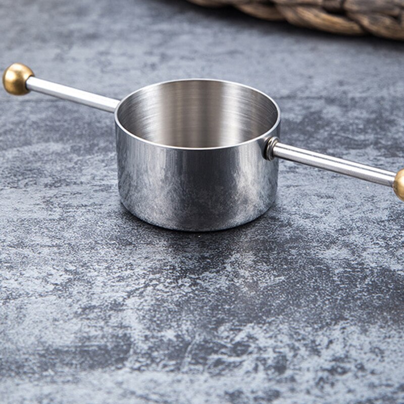 Stainless Steel Double Bead Wine Measurer Whisky Measuring Cup 30ml