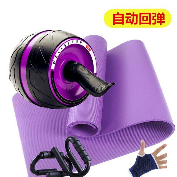 Automatische veerkrachtige power roller buikspierwiel voor mannen en vrouwen, buikspiertrainer voor thuis, dunne taille, dunne buik.