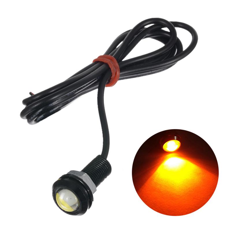 12V 24V 18MM Car LED Eagle Eye Light Car Fog DRL Day time Reverse Parking Signal Yellow Amber Blue White Red Eagle Eye Light LED: 05