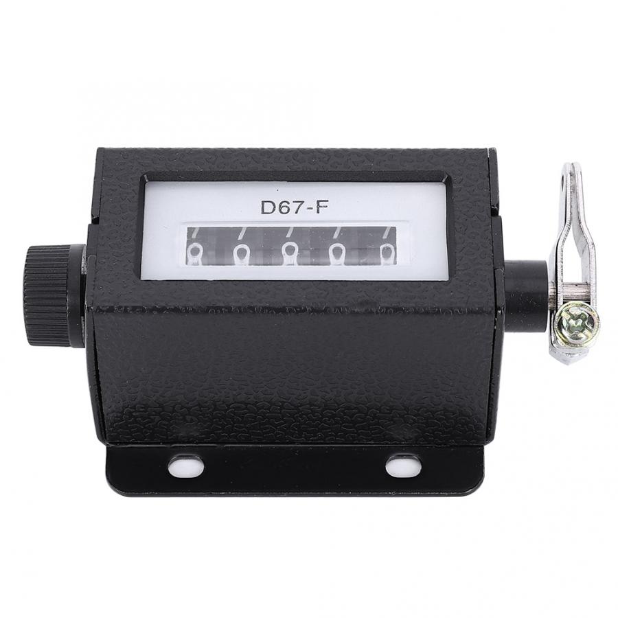 5 Digit Pull Count Counter Mechanical Resettable Counter Rotary Knob with Spring Black Manual Counter 0-99999