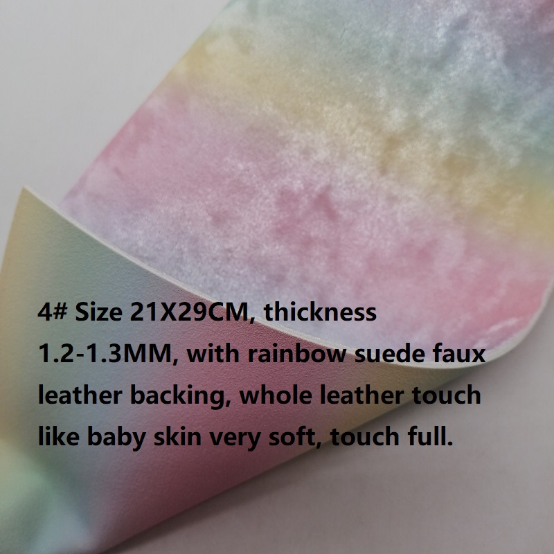 Pastel Kleuren Regenboog Stof Verpletterd Fluwelen Stof Lakens Voor Strikken Tassen Accessoires Craft Diyleosyntheticodiy R504C