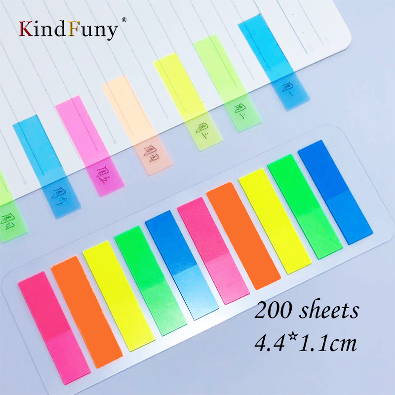 KindFuny 200pcs Stationery Sticky Note Index Tabs Arrow Flags Sticky Note for Page Marker Planner Stickers Post It Book: Blue