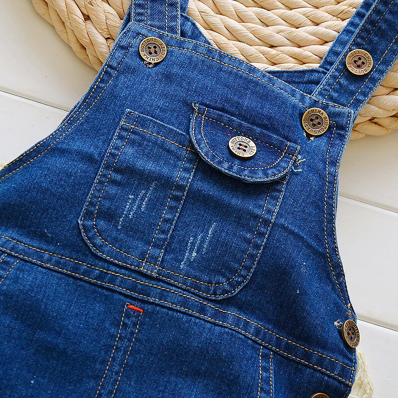 DIIMUU Kleinkind Jungen Jeans Hosen Lange Hosen Solide Kleinkind freundlicher Baby Overall Elastische Taille Kleidung BöHöhle