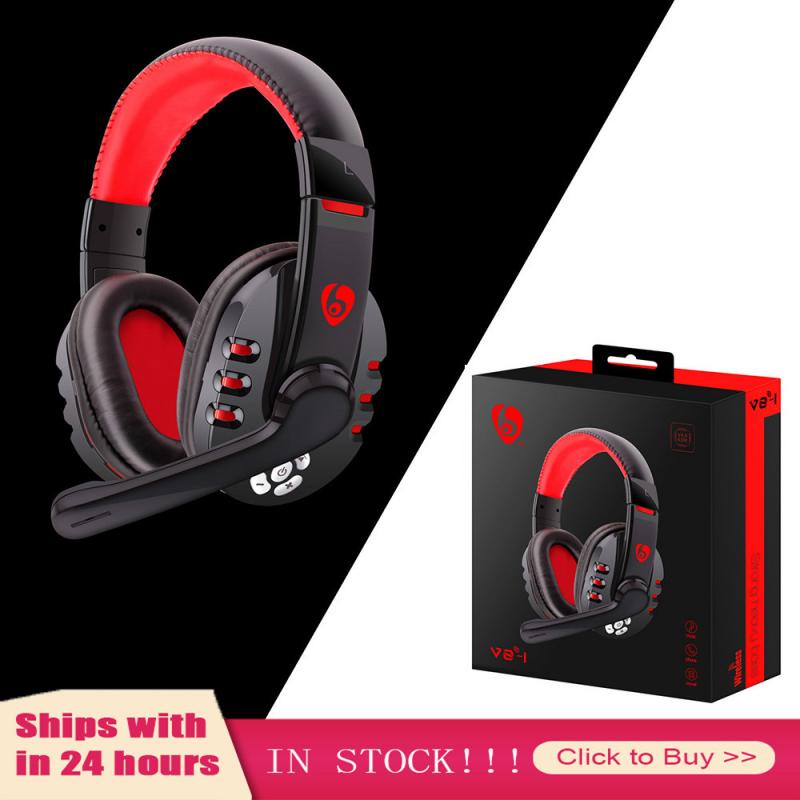 1pcs Wireless Headset Bluetooth Earphones Headphone HIFI Stereo Headphone In Phone For PC Laptop Computer With Mic