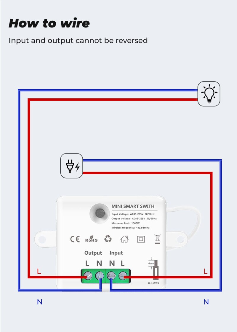 433MHZ Wiring-free Tempered Touch Wireless Switch Free Sticker + Hidden Switch Controller Module Set