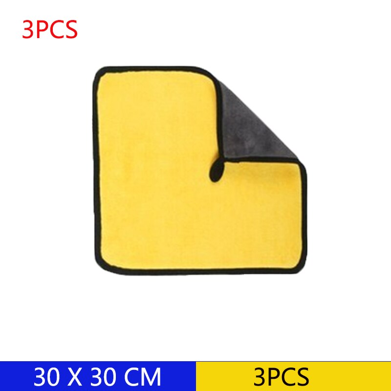 3/5/10PCS 600GSM Car Wash Microfiber Towel Car Cleaning Drying Cloth Paint Care Cloth Detailing Car Wash Towel Cleaning Tools: 30x30cm 3pcs