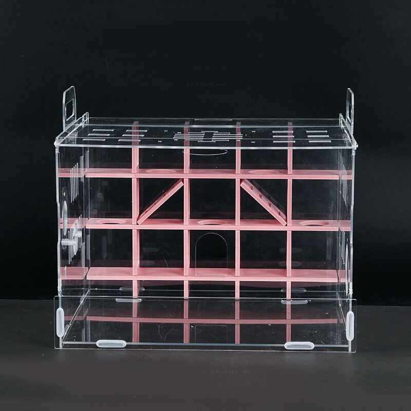 Transparent Hamster Cage Acrylic Large Hamster Guinea Pig Cage Labyrinth Villa Small Pet Nest Full Toys Set Hamster Accessories: 12