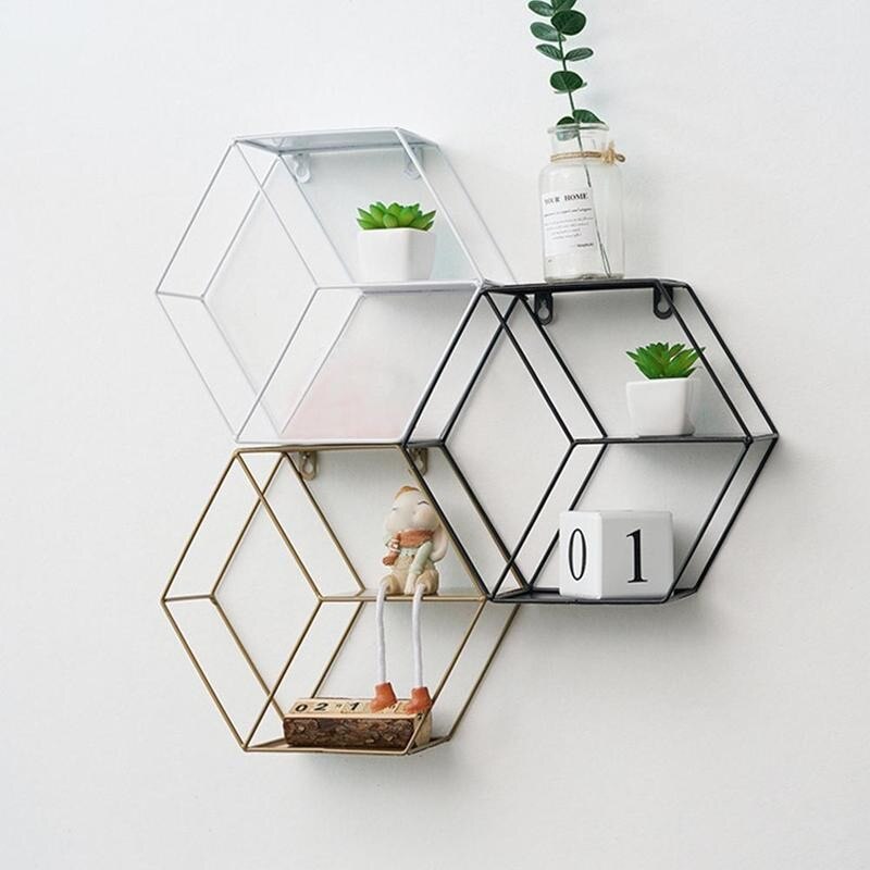 Scandinavische stijl woonkamer slaapkamer kamer decoratie opbergrek ronde smeedijzeren wandplank wandhanger kamer decoratieve plank