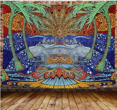 Usa psychedlic mandala tapetry hippie værelse væg hængende tæppe kunst hjem indretning monstre monster tapet væg hængende hjem tæppe: 7