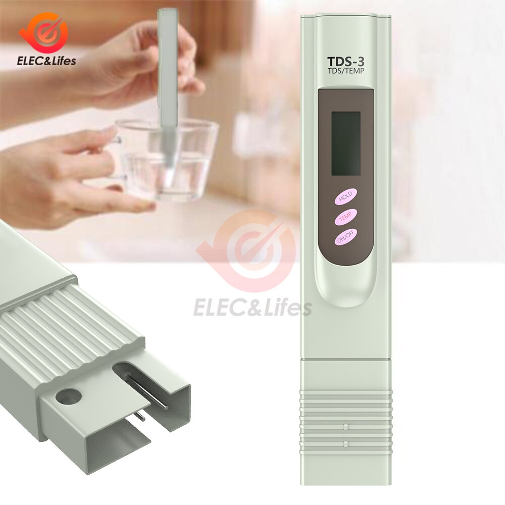 Mini Digital TDS Meter temperature Tester Aquarium Pool Water Tester Pen Water Purity Filter TDS-3