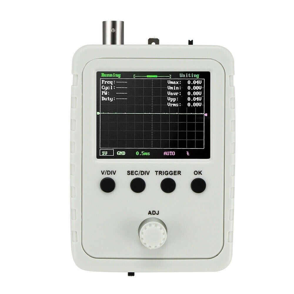 2.4 Inch TFT Digital Oscilloscope Kit with Power Supply BNC-Clip Cable Probe DS0150 Oscilloscope Assembled 200KHz Oscilloscope