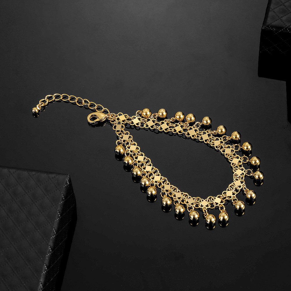 Moslim Islamitische Eenvoudige Leuke Armband Goud Kleur Bal Hanger Charme Allah Ketting Armbanden Voor Islam Vrouwen Moslim Geen Vervagen Sieraden