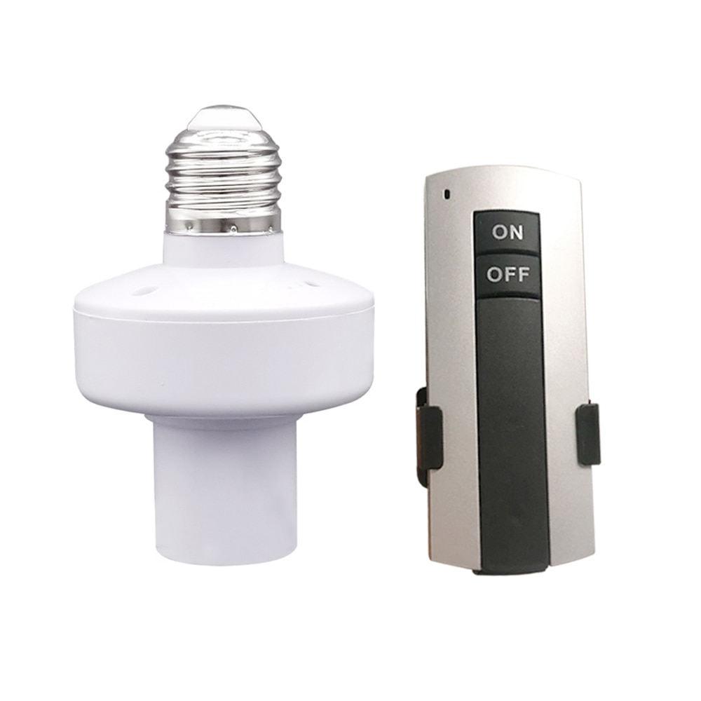 1 Pcs Duurzaam E27 Schroef Led Light Lamp Base Houder Met Draadloze Afstandsbediening Schakelaar Lamp Socket Led