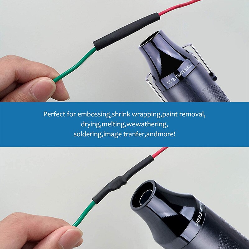 Electric Portable Air Tool for DIY Craft Embossing, Shrink Wrapping PVC, Multi Function Hand-Hold Heat Tools US Plug