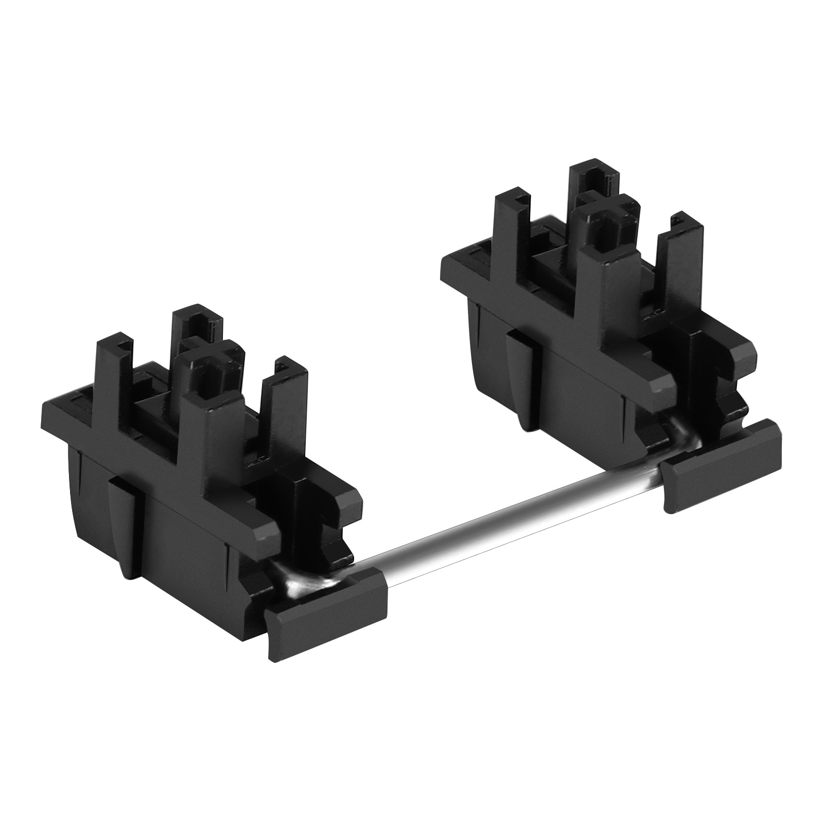 DUROCK Black Plate Mount Stabilizer 7u 6.25u 2u Stainless Steel Wire Plate Mounted Stabs V2 for Cherry MX Keyboards Plates